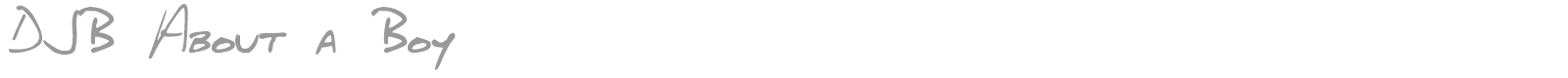 DJB About A Boy font preview
